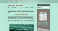 Desktop Screenshot of naves-topical-bible.com